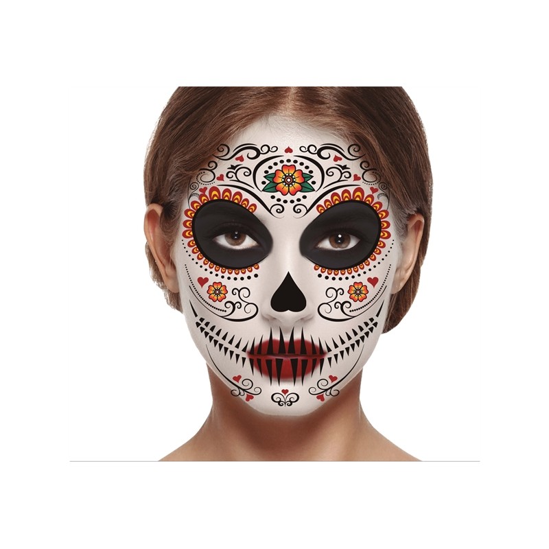 TATOUAGE CATRINA OU DAY OF THE DEAD 30 X 14 CM