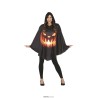 CAPE PONCHO CITROUILLE OU PUMPKIN ADULTE HALLOWEEN