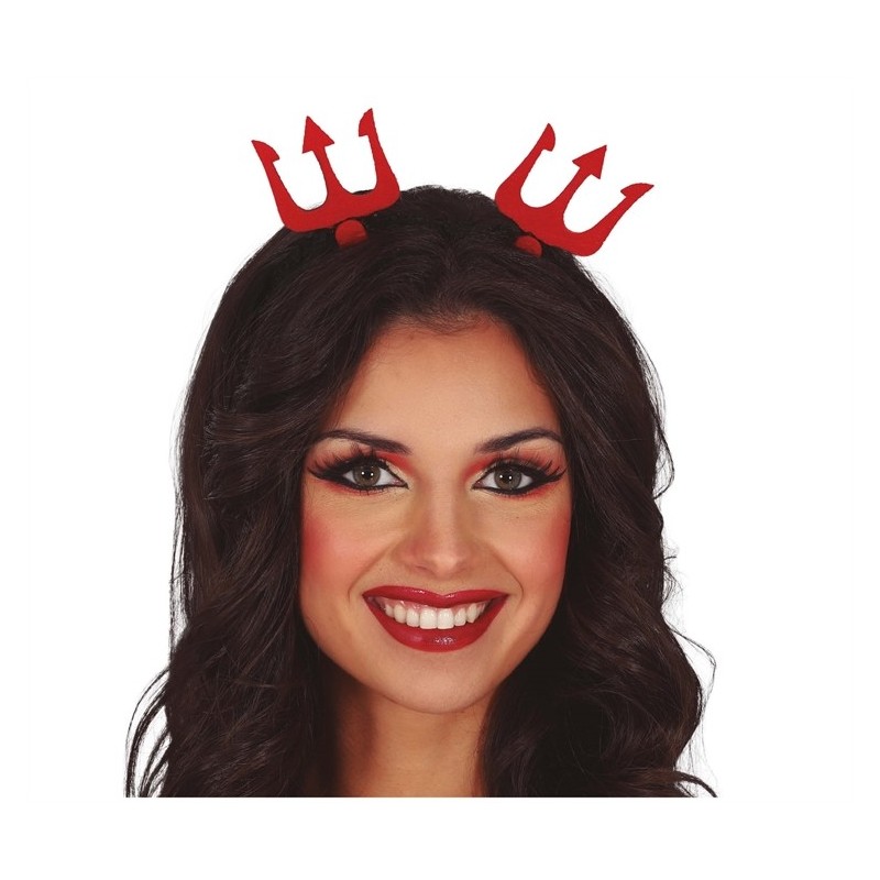 SERRE-TETE DE DIABLE TRIDENTS ROUGES SERRE-TETE DE DIABLE TRIDENTS ROUGES