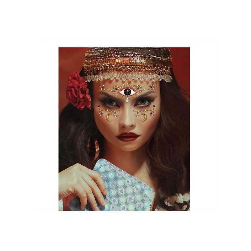 BIJOUX OU STRASS DE VISAGE ORIENTALE OU ESMERALDA