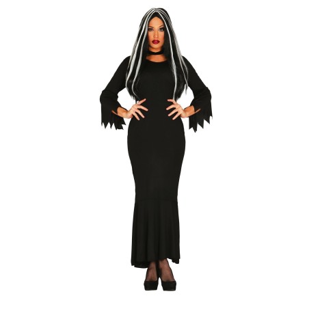 DEGUISEMENT HALLOWEEN FEMME (MORTICIA ) SORCIERE OU VAMPIRE  NOIR TAILLE L