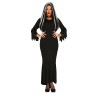DEGUISEMENT HALLOWEEN FEMME (MORTICIA ) SORCIERE OU VAMPIRE  NOIR TAILLE L