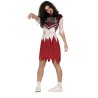 DEGUISEMENT HALLOWEEN POMPOM GIRL ZOMBIE ROUGE ET BLANC TAILLE M 