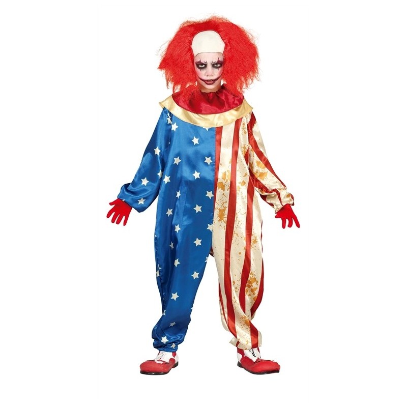 DEGUISEMENT HALLOWEEN CLOWN MECHANT TAILLE 7-9 ANS