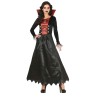 DEGUISEMENT HALLOWEEN FEMME VAMPIRE NOIR AVEC COL ROUGE TAILLE L