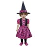 DEGUISEMENT HALLOWEEN  BEBE FILLE SORCIERE FUSHIA ET NOIR 18-24 MOIS DEGUISEMENT HALLOWEEN  BEBE FILLE SORCIERE FUSHIA ET NOIR 18-24 MOIS