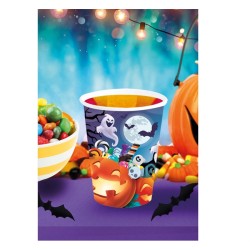 6 GOBELETS HALLOWEEN CITROUILLES ET FANTOMES 240 ML