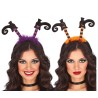 SERRE-TETE JAMBES DE SORCIERE ORANGE OU VIOLETTES HALLOWEEN