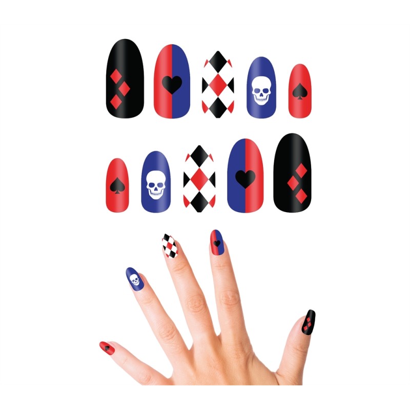 ONGLES DANGEROUS HARLEY BLEU ROUGE ET NOIR