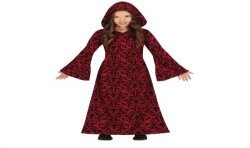DEGUISEMENT HALLOWEEN SORCIER(E) BORDEAUX TAILLE 7-9 ANS 