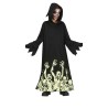 DEGUISEMENT HALLOWEEN  TUNIQUE NOIRE AVEC SQUELETTE DECU  TAILLE 5-6 ANS