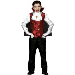DEGUISEMENT HALLOWEEN GARCON VAMPIRE DRACULA TAILLE 5-6 ANS 