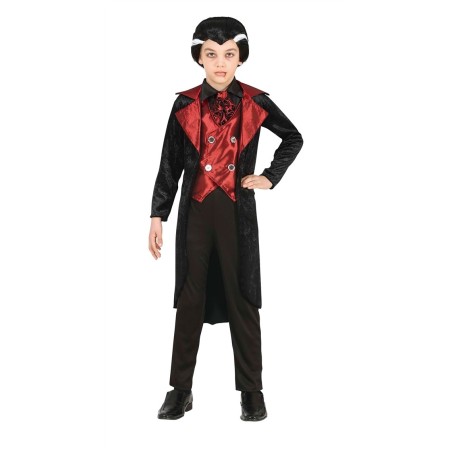 DEGUISEMENT HALLOWEEN GARCON VAMPIRE NOIR ET ROUGE  TAILLE 10-12 ANS 