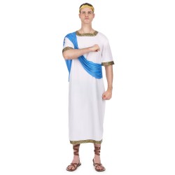 DEGUISEMENT DIEU GREC TOGE BLANCHE ETOLE BLEU TAILLE UNIQUE