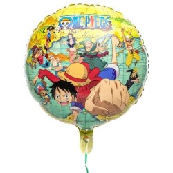 BALLON METALLIQUE ROND ONE PIECE 43 CM 