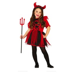 DEGUISEMENT HALLOWEEN ENFANT DIABLESSE ROUGE TAILLE 10-12 ANS 