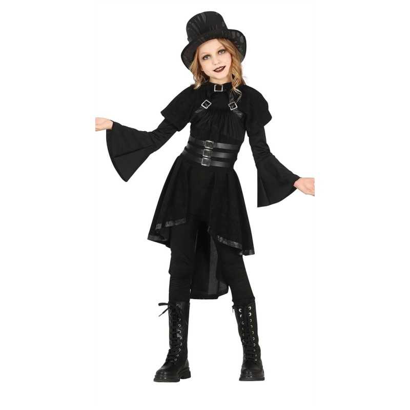 DEGUISEMENT ROBE GOTHIQUE NOIR TAILLE 10-12 ANS