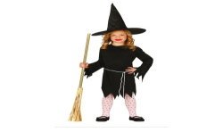 DEGUISEMENT HALLOWEEN SORCIERE  NOIR  TAILLE 5-6 ANS
