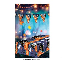 NAPPE HALLOWEEN FANTOME ET CITROUILLE 137 X 274 CM 