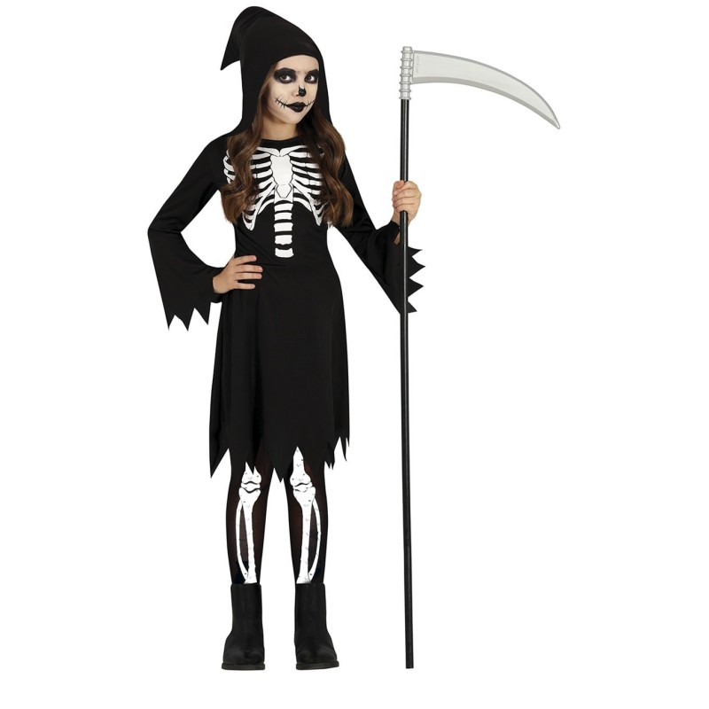 DEGUISEMENT HALLOWEEN  ENFANT SQUELETTE NOIR ET BLANC TAILLE 10-12 ANS 