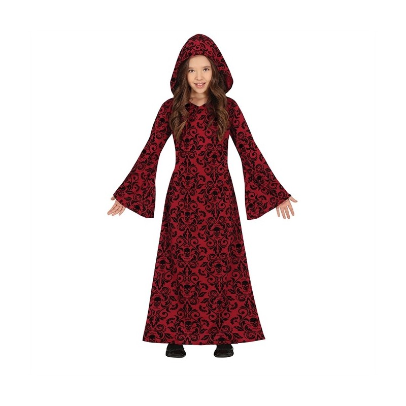 DEGUISEMENT HALLOWEEN SORCIER(E) BORDEAUX TAILLE 5-6 ANS 