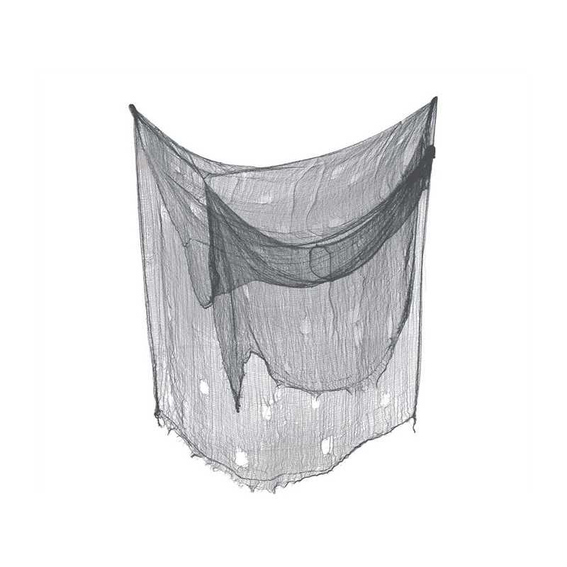 RIDEAU TISSUS GRIS 200 X 500 CM