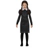 DEGUISEMENT ADAM MERCREDI ROBE NOIR COL BLANC TAILLE 3-4 ANS