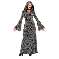 DEGUISEMENT HALLOWEEN  SORCIERE GRISE ARRABESQUE  TAILLE L