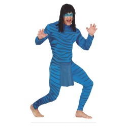 DEGUISEMENT HOMME AVATAR BLEU TAILLE M