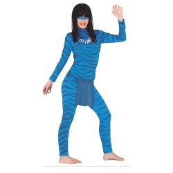 DEGUISEMENT FEMME AVATAR BLEU TAILLE S