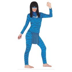 DEGUISEMENT FEMME AVATAR BLEU TAILLE S