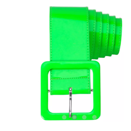 CEINTURE VINYL VERT FLUO