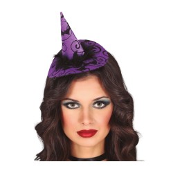 SERRE-TETE CHAPEAU DE SORCIERE VIOLET HALLOWEEN