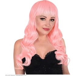 PERRUQUE BELLA LONGUE CHEVEUX ONDULES ROSE CLAIRE