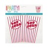 10 BOITES A POP-CORN BLANC ET ROUGE