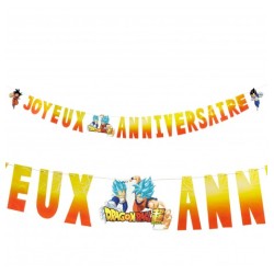 GUIRLANDE JOYEUX ANNIVERSAIRE DRAGON BALL Z 250 X 16 CM 