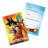 8 INVITATIONS + ENVELOPPES DRAGON BALL Z