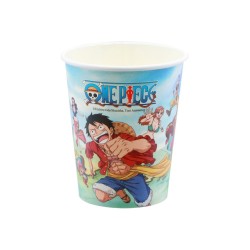 8 GOBELETS CARTON COMPOSTABLES ONE PIECE LUFFY 250ML