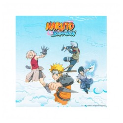 20 SERVIETTES EN PAPIER 3 PLIS NARUTO SHIPPUNDEN 33 X 33 CM