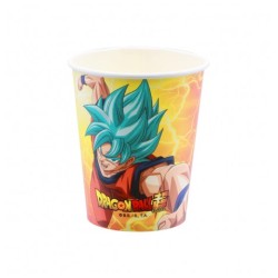 8 GOBELETS CARTON COMPOSTABLES DRAGON BALL Z 250ML