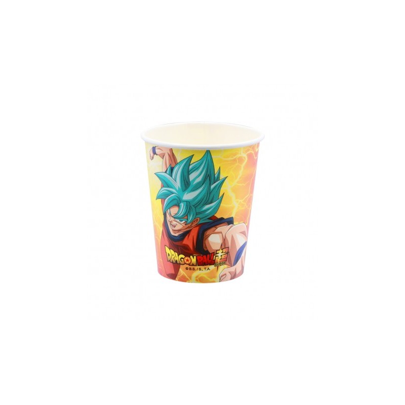 8 GOBELETS CARTON COMPOSTABLES DRAGON BALL Z 250ML