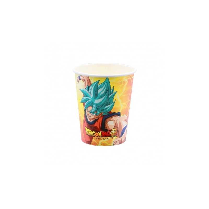 8 GOBELETS CARTON COMPOSTABLES DRAGON BALL Z 250ML