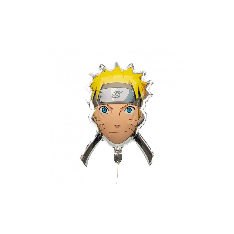 BALLON METALLIQUE VISAGE PERSONNAGE 59.2CM X 71.6CM NARUTO SHIPPUNDEN