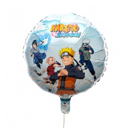 BALLON METALLIQUE ROND NARUTO SHIPPUNDEN 43 CM 