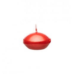 SET 6 BOUGIES FLOTTANTES ROUGE METAL DIA 4,7 CM