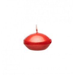 SET 6 BOUGIES FLOTTANTES ROUGE METAL DIA 4,7 CM