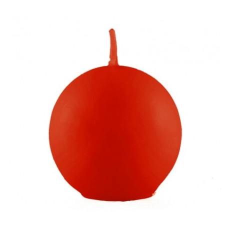 BOUGIE BOULE ROUGE DIAMETRE 6 CM