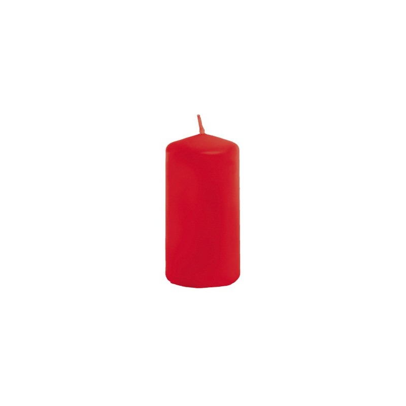 BOUGIE CYLINDRIQUE ROUGE 4 CM X 6 CM