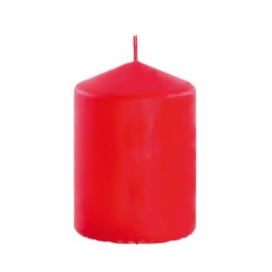 BOUGIE CYLINDRIQUE ROUGE 6 CM X 10 CM