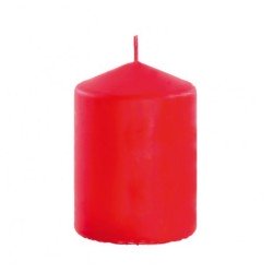 BOUGIE CYLINDRIQUE ROUGE 6 CM X 10 CM
